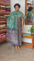 Grey and Teal Batik Printed Suit