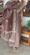 Brown Batik Printed Suit