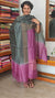 Orchid Purple and Green Noil Tussar Silk Suit