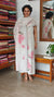 Off White and Pink painted Linen Cotton Suit - MJC5
