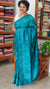 Peacock Blue Pure Tussar Silk Embroidered Saree - XLN4