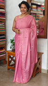 Blush Pink Kota Saree with Cutwork - 409M - 2