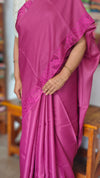 Fuchsia Pink Kota Saree with Cutwork - 409M - 3