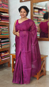 Wine shade Kota Saree with Cutwork - 409M