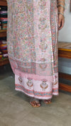 Light Pink Block Printed Chanderi Suit with Kota Doria Dupatta