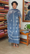 Grey Block Printed Cotton Suit