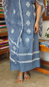 Grey Block Printed Cotton Suit