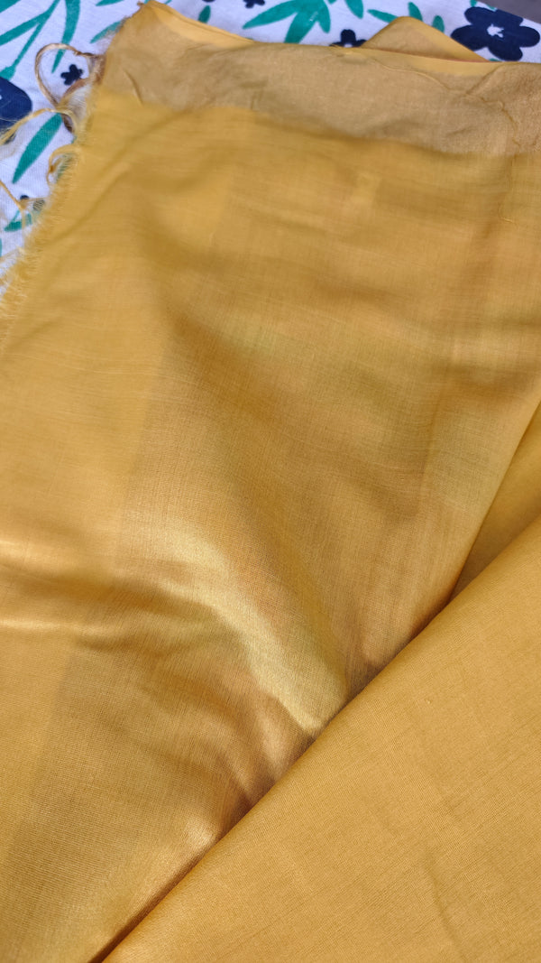 Mustard and Red Silk Saree (Discounted)