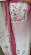 Cream and Lilac Printed Linen Suit