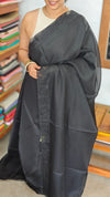 Black Net Kota Saree with Cutwork - 409M