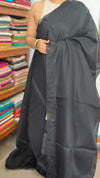 Black Net Kota Saree with Cutwork - 409M