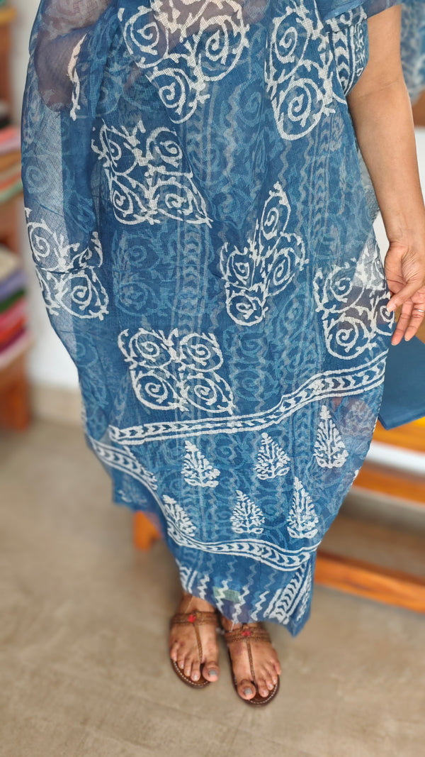 Indigo Kota Doria Suit - GD331 - IN1