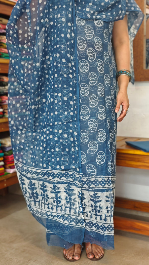 Indigo Kota Doria Suit - GD331 - IN6