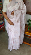 Pastel Pink Embroidered Kota Saree - RN233