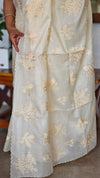 Canary Yellow Embroidered Kota Saree - RN233