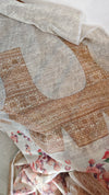 Beige Printed Linen Saree