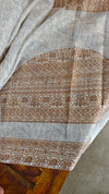 Beige Printed Linen Saree