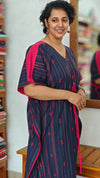 Blue and Pink Cotton Kaftan