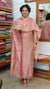 Blush Pink Checked Tussar Silk Suit - ZC570