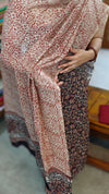 Black and brick red Mal chanderi Suit