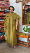 Olive Green SemiTussar Silk Suit - EAY6