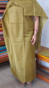 Olive Green SemiTussar Silk Suit - EAY6