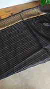 Black Mini Checks Semi Silk Saree - BGR8
