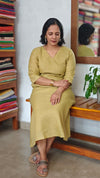 Mustard A line Kurti
