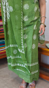 Green Batik Printed Cotton Suit - 2