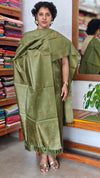 Basil Green Tussar silk Suit - PT18