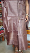 Muted Mauve Woven Tussar Silk Suit - BCE3