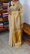 Dull Golden Tissue Saree - 7V26
