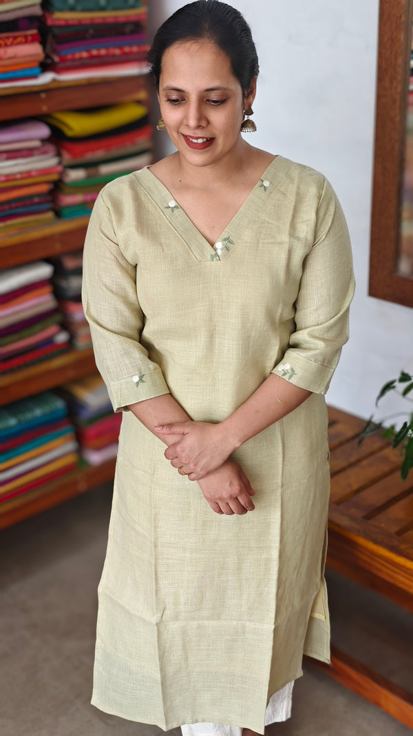 Linen Cotton Kurti