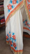 Painted Kerala Saree