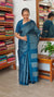 Classic Blue Semi Tussar Silk Saree - TF51