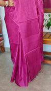 Magenta Semi Tussar Silk Saree - TF51