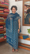 Classic Blue Block Printed Kota Doria Suit - GD331