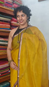 Mustard with Dark Brown Kota Silk Saree - KTS3