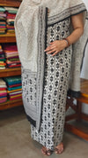 Grey and black printed cotton suit