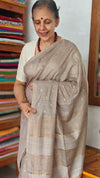Greyish Beige Semi Silk Saree - GC42