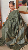 Dark Green Semi Silk Saree - GC42