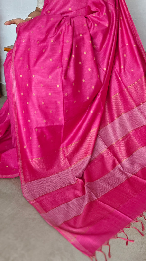 Magenta Semi Silk Saree - GC42