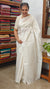 Milky White Semi Tussar Silk Saree - 34NU