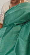 Sea Green Semi Tussar Silk Saree - 34NU