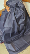 Indigo Semi Tussar Silk Saree - 34NU