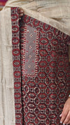 Brown Ajrakh Printed cotton Suit - XC33