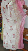 Off white and pink Cotton Printed Suit - XC33