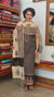 Black and cream Printed Cotton Suit with Chiffon Dupatta - XC33