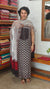 Black and white printed cotton suit with chiffon dupatta - XC33