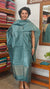 Teal Zari Woven Tussar Silk Suit - PT18